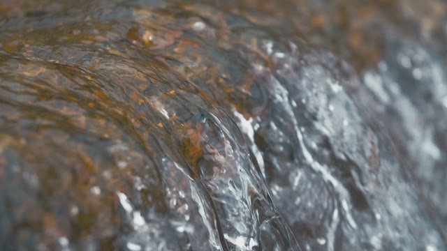 Waterfall With Crystal Clear Water Close-up