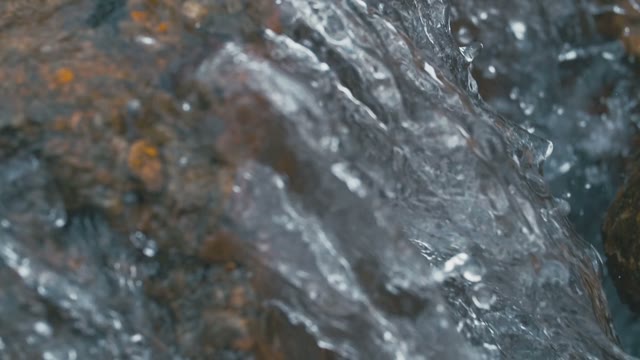 Waterfall With Crystal Clear Water Close-up