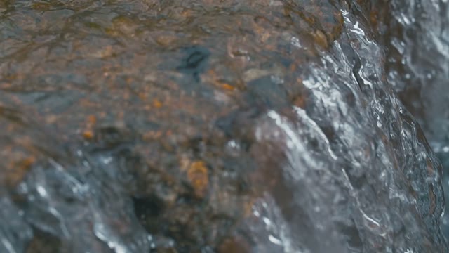 Waterfall With Crystal Clear Water Close-up