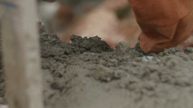 Human Is Engaged In Construction Close-up