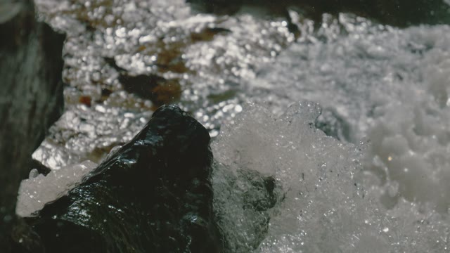 Waterfall With Clear Water Close-up