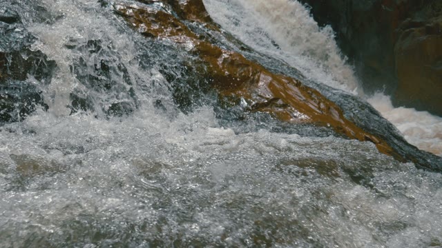 Waterfall With Clear Water Close-up