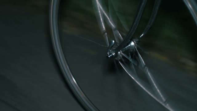 Cyclist Riding A Bicycle Close-up