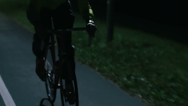 Cyclist Riding A Bicycle Close-up