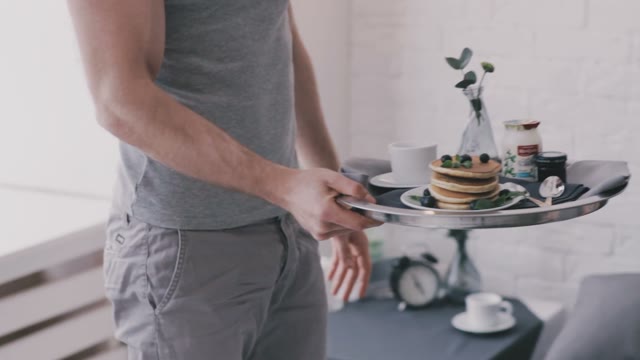 Guy Brought The Girl Breakfast Close-up