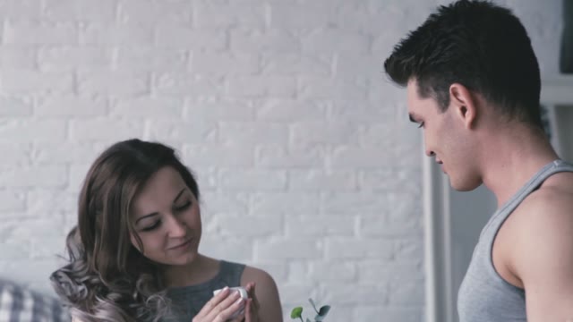 Guy Brought The Girl Breakfast Close-up