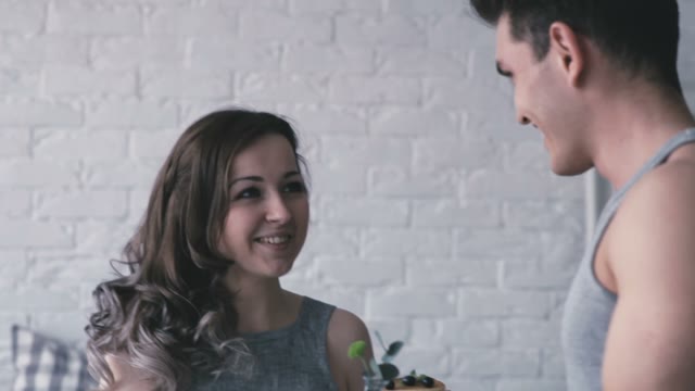 Guy Brought The Girl Breakfast Close-up
