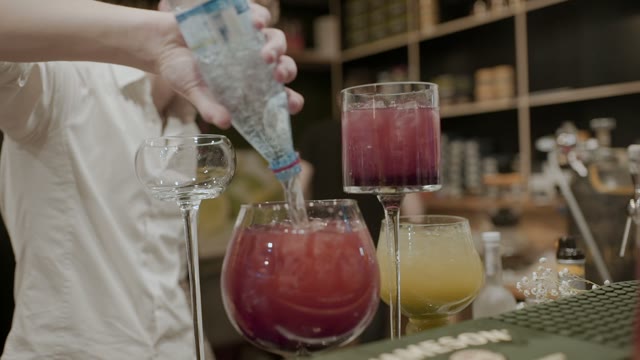 Bartender Makes A Cocktails Close-up