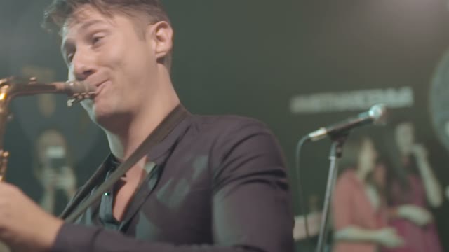 Man Is Playing A Saxophone Close-up