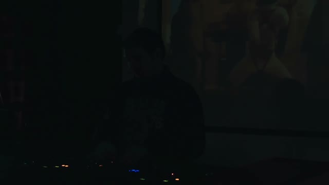 DJ Behind Console Nightclub Cl