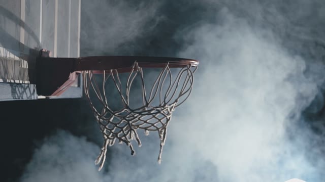 Awesome Throw Of A Young Basketball Player In The Ring