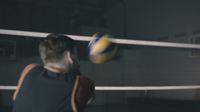 Young Sporty Guy Playing Volleyball