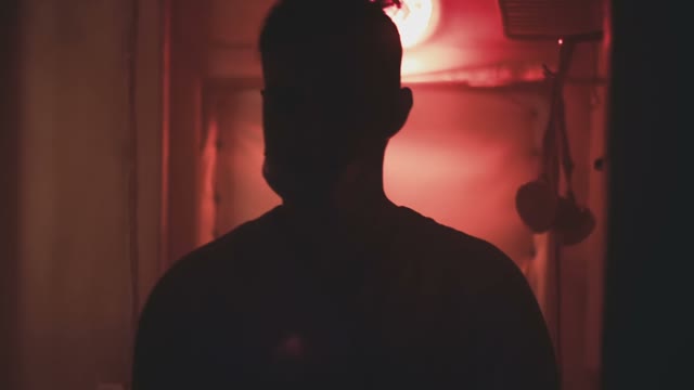 A Terrible Man In A Bloody Robe Wanders Through The Corridors Of An Abandoned