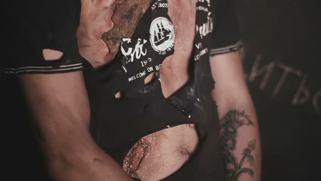 The Disfigured Exhausted Guy Tries To Escape From The Maniac