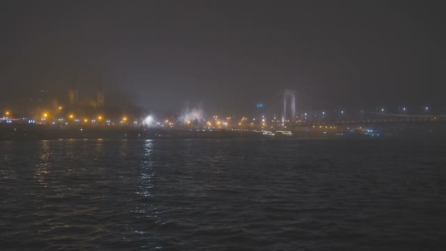 Night Prague Shooting From Cruise Ship