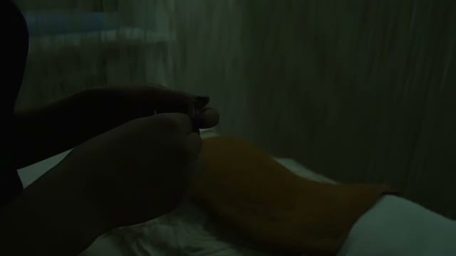 Woman Sets The Match On Fire Close-up