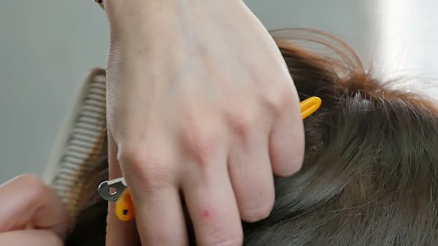 Hairdresser Preparing For Haircut Close-up