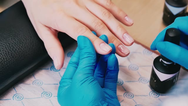 Master Makes A Manicure Close-up