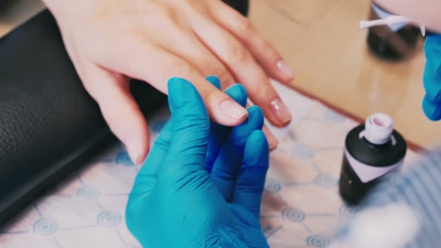Master Makes A Manicure Close-up