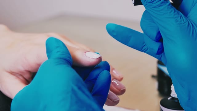 Master Makes A Manicure Close-up