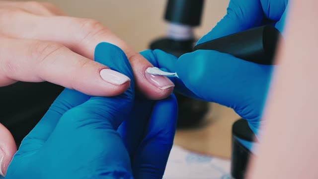 Master Makes A Manicure Close-up