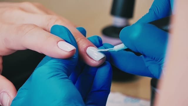 Master Makes A Manicure Close-up