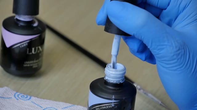 Master Makes A Manicure Close-up