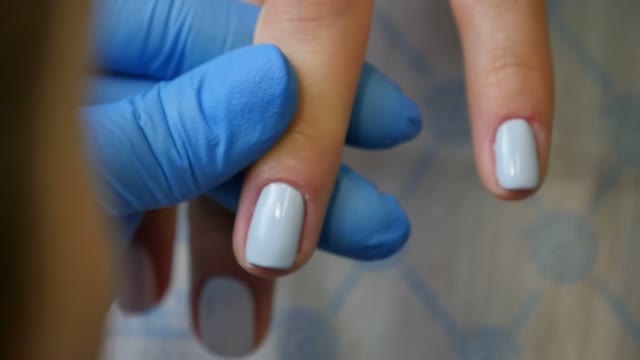 Master Makes A Manicure Close-up