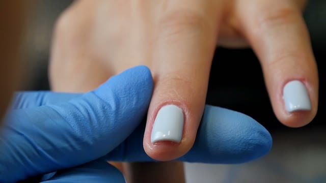 Master Makes A Manicure Close-up