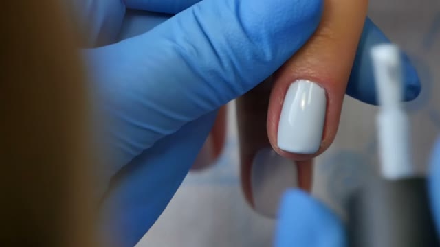 Master Makes A Manicure Close-up