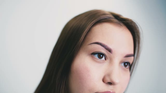 Brown Eyes Of A Girl Close-up
