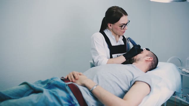 Master Does Tattoo Of Man's Brows