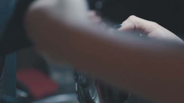 Girl Fills The Coffee Pot With Water