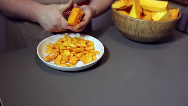 White Plate With Pumpkin Slices