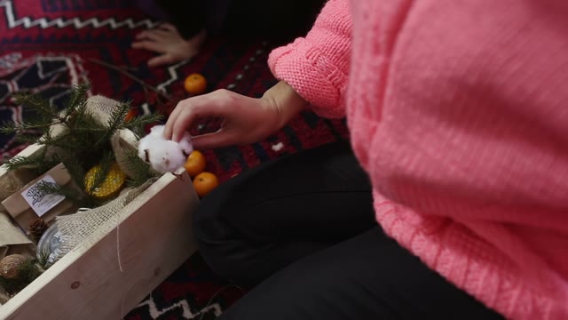 Girl Packs A Gift