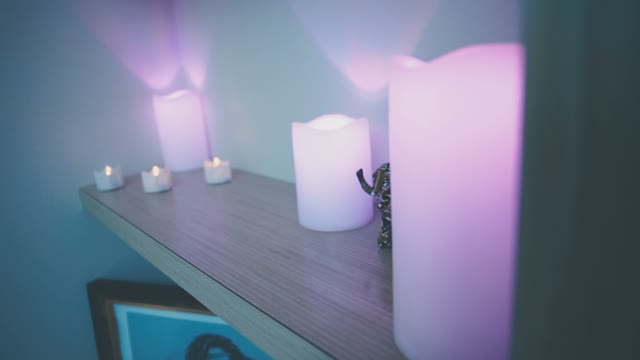 Beautiful Shelf With Unusual Candles