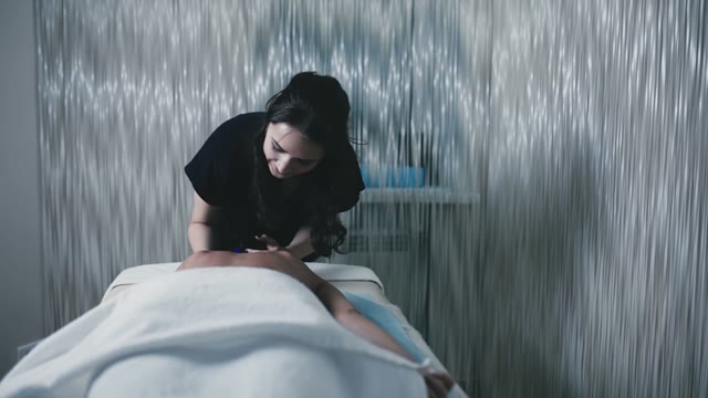 The Girl Does The Relaxation Of The Back