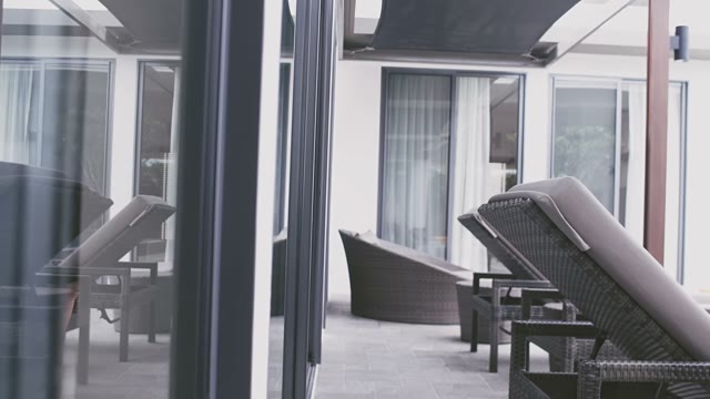 Girl Leaves The House On The Veranda