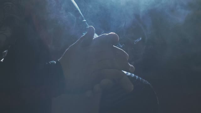 Athlete Rubs His Palms With Talcum Powder
