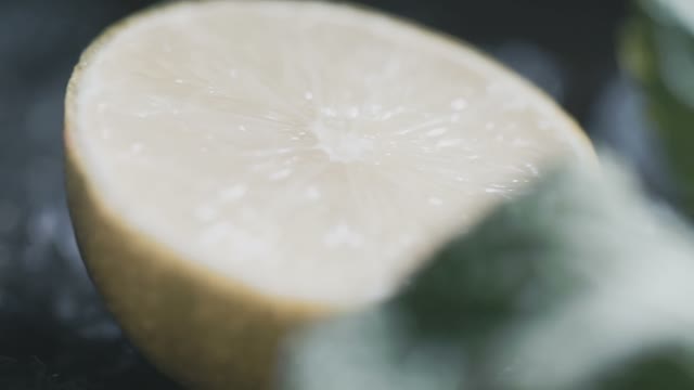 On The Table Lie A Lemon With Mint