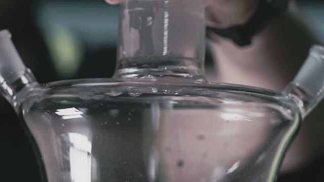 Ice Falls Into A Shisha Flask