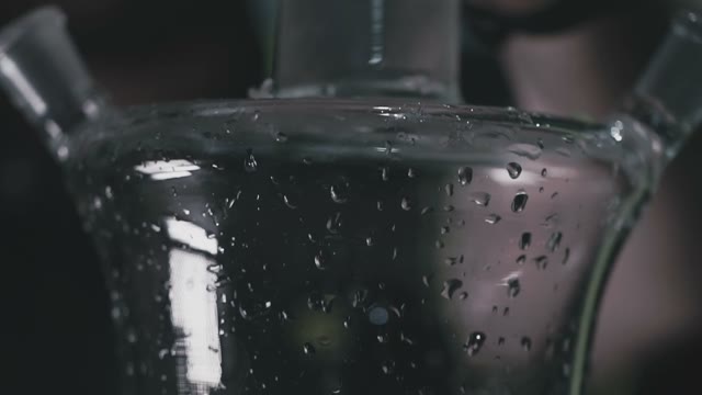 Ice And Mint Leaves In A Shisha Flask