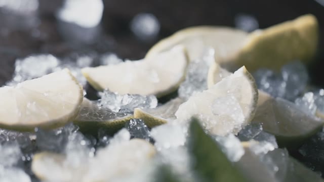 On The Table Lie Slices Of Lemon And Mint