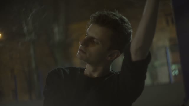 Young Guy Dancing A Dumb Dance On The Street