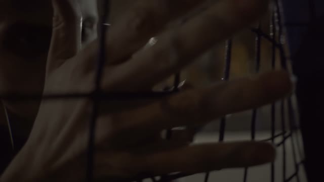 Guy Sticks His Hands Through The Metal Grille