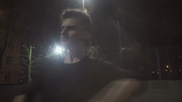 Dancer Is Spinning On The Street