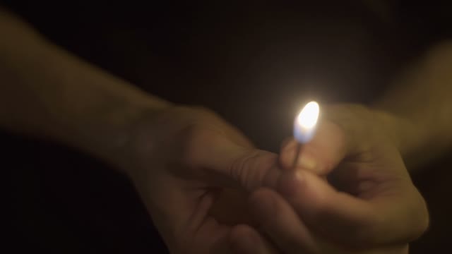 Burning Match In The Hands