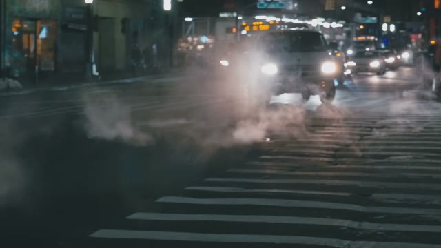 Cars Are Driving Along The Road