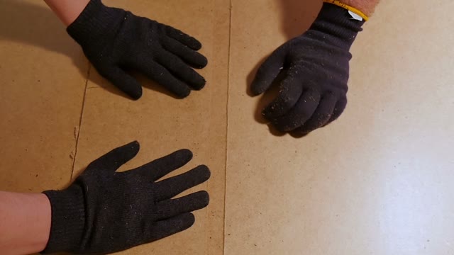 Man Beats The Plywood With His Fist