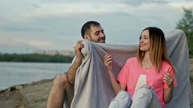 Guy To Covers The Girl With A Blanket
